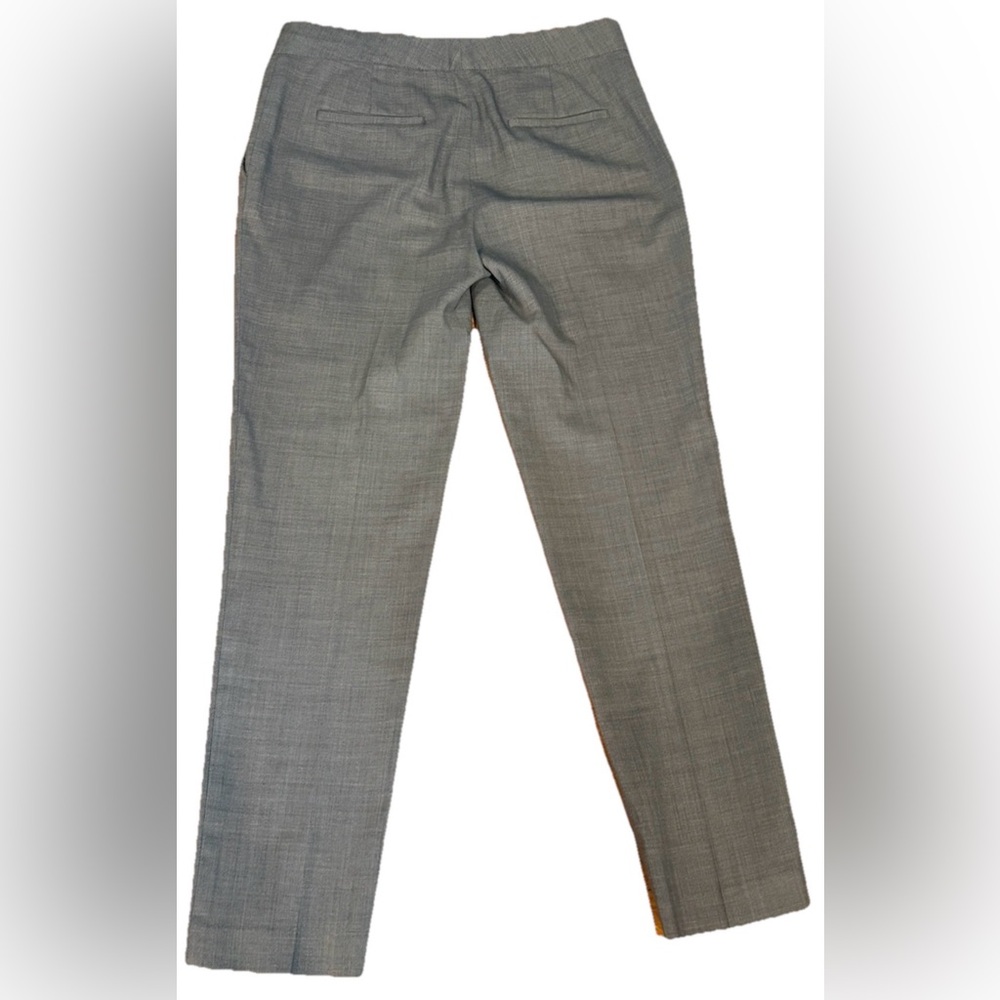 Theory Gray Wool Blend Straight Leg Ankle Trouser Mid Rise Size 6 - Picture 2 of 8